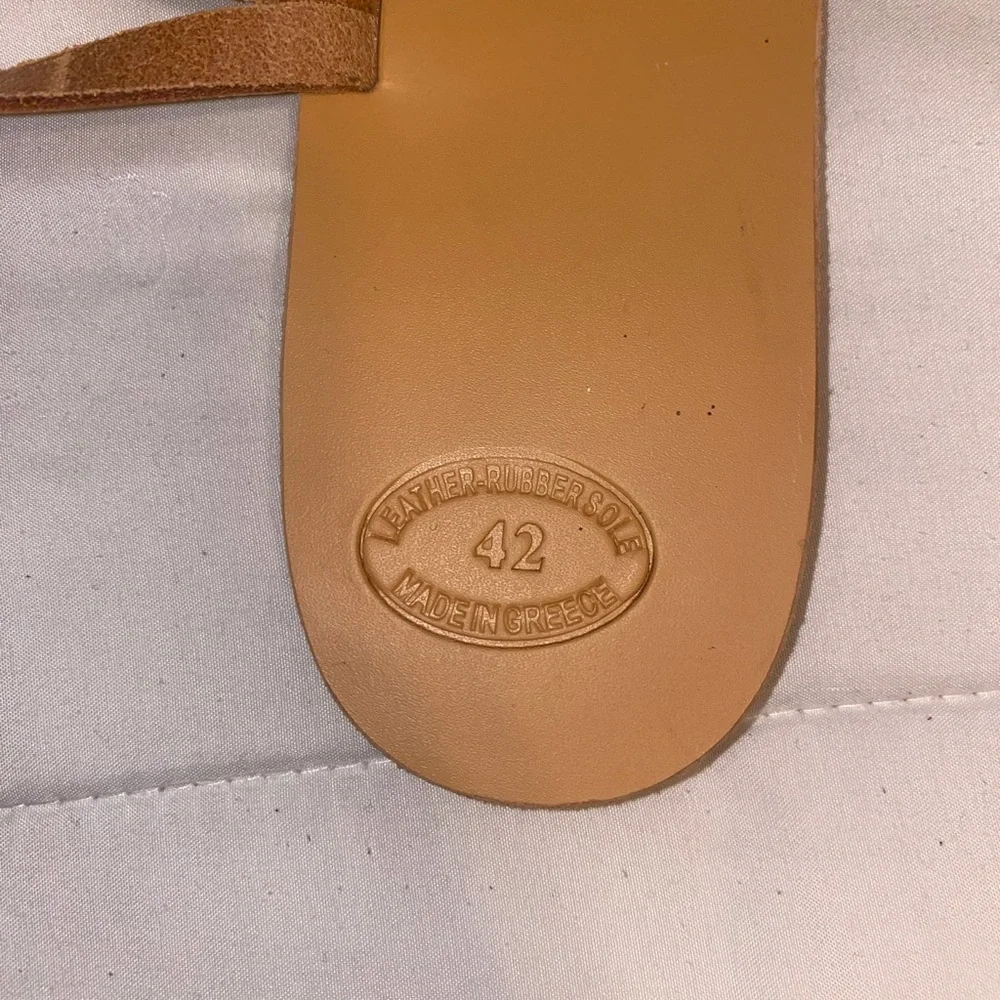 Brown Leather Strappy Sandals - Picture 3 of 4